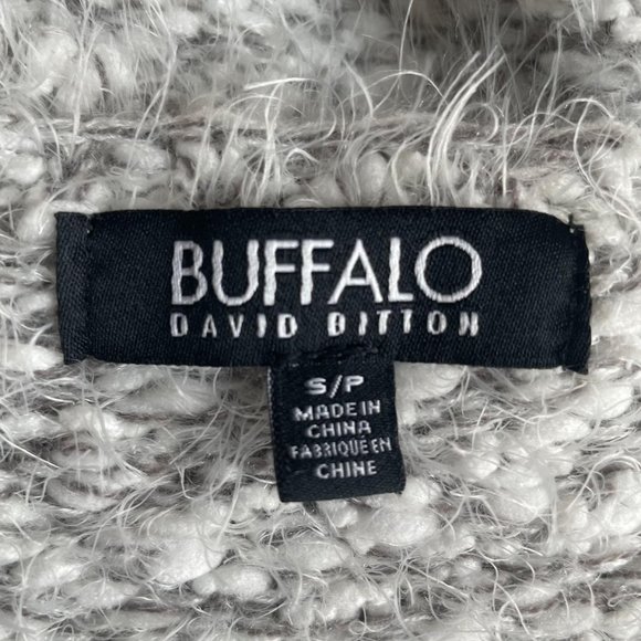 Buffalo White Gray Eyelash Cozy Sweater Small - Picture 6 of 8